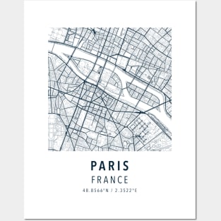 paris france simple map Posters and Art